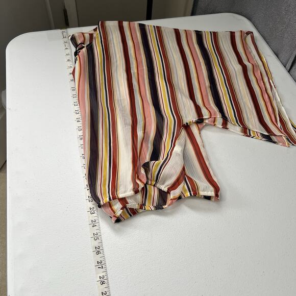 Maurices Poncho Blouse Womens Small Sheer Boho Festival Eclectic Retro Tassel - Picture 9 of 11